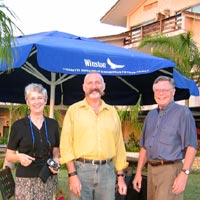 Virginia, Bernie and Robert in Tanzania, July, 2004