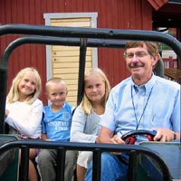 Julia, David, Josefin and "Farfar"