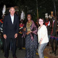 Jan Willem, Julia and Gabriella in Tanzania, October, 2004