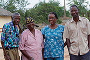 Julia with her mother and brothers