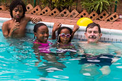 Per and grandchildren
              in Gaborone